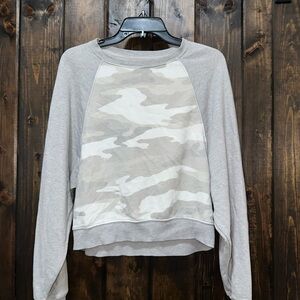 Aerie Light Gray Camo Sweatshirt